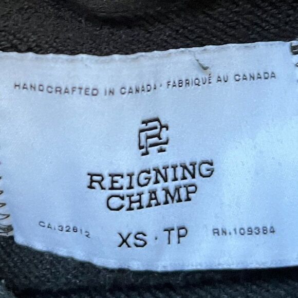 REIGNING CHAMPS Black Pullover Hoodie Pocket Sweatshirt Sweater   Mens Size XS - Picture 3 of 8